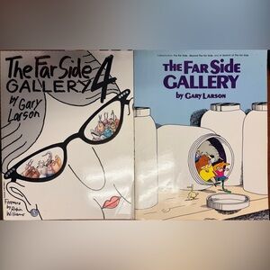 Gary Larson The Far Side Gallery Comic Books Lot (2) Humor Cartoon Collection